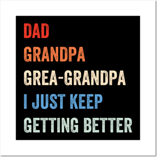 Dad Grandpa Great-Grandpa Happy Father's Day Posters and Art